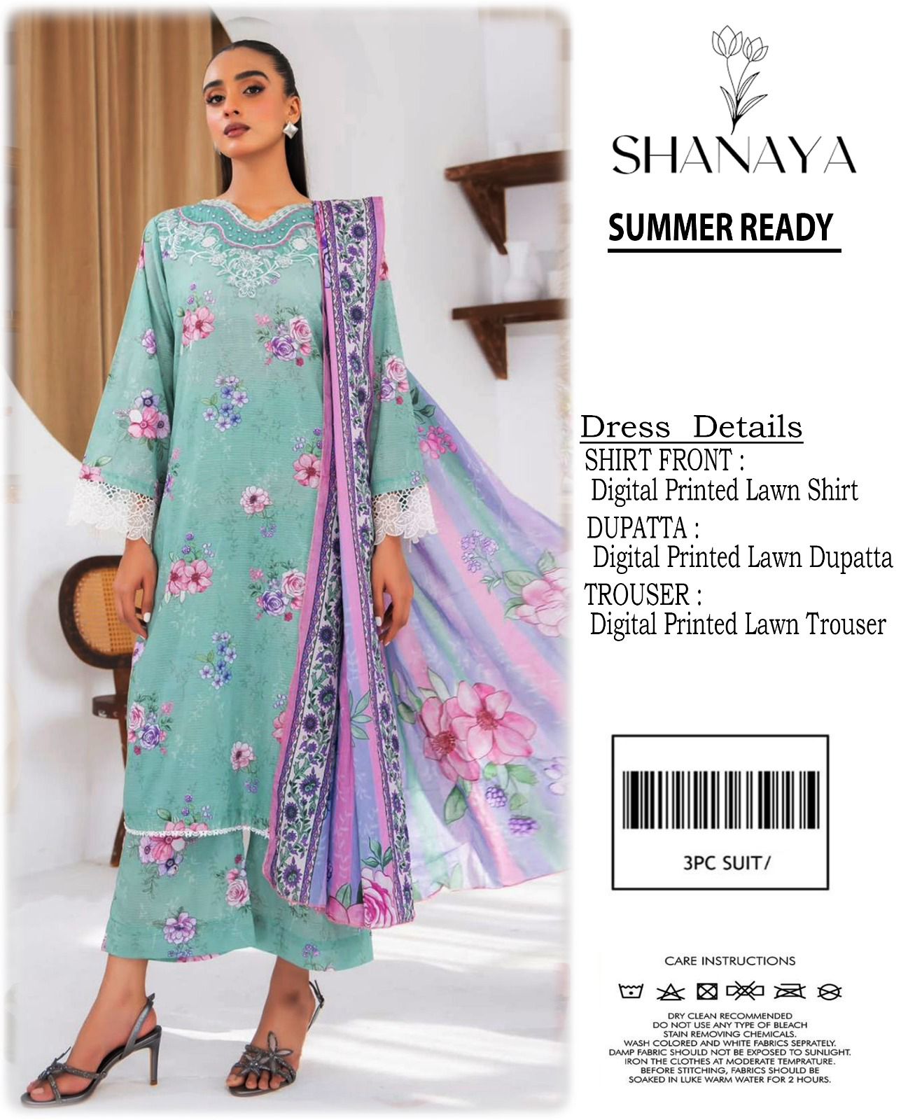 DIGITAL PRINTED LOWN UNSTITCHED SUIT