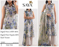 DIGITAL PRINTED 3 PIECE UNSTITCHED LOWN SUIT