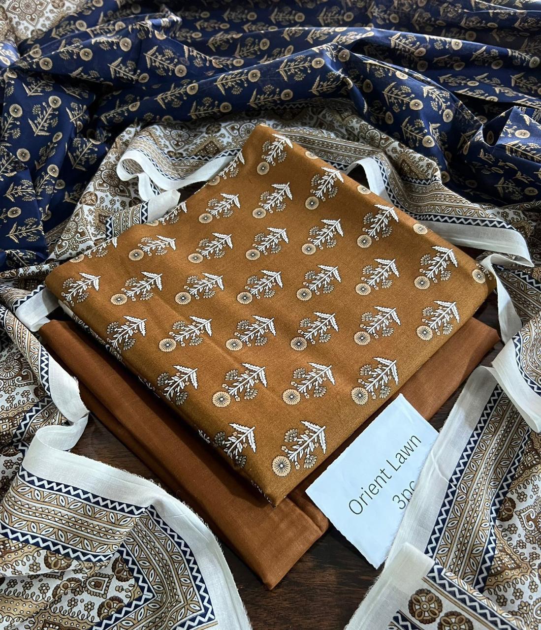 PRINTED LOWN UNSTITCHED SUIT