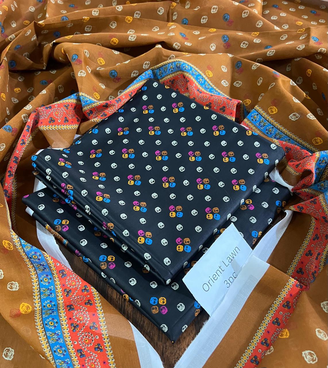 PRINTED UNSTITCHED LOWN SUIT