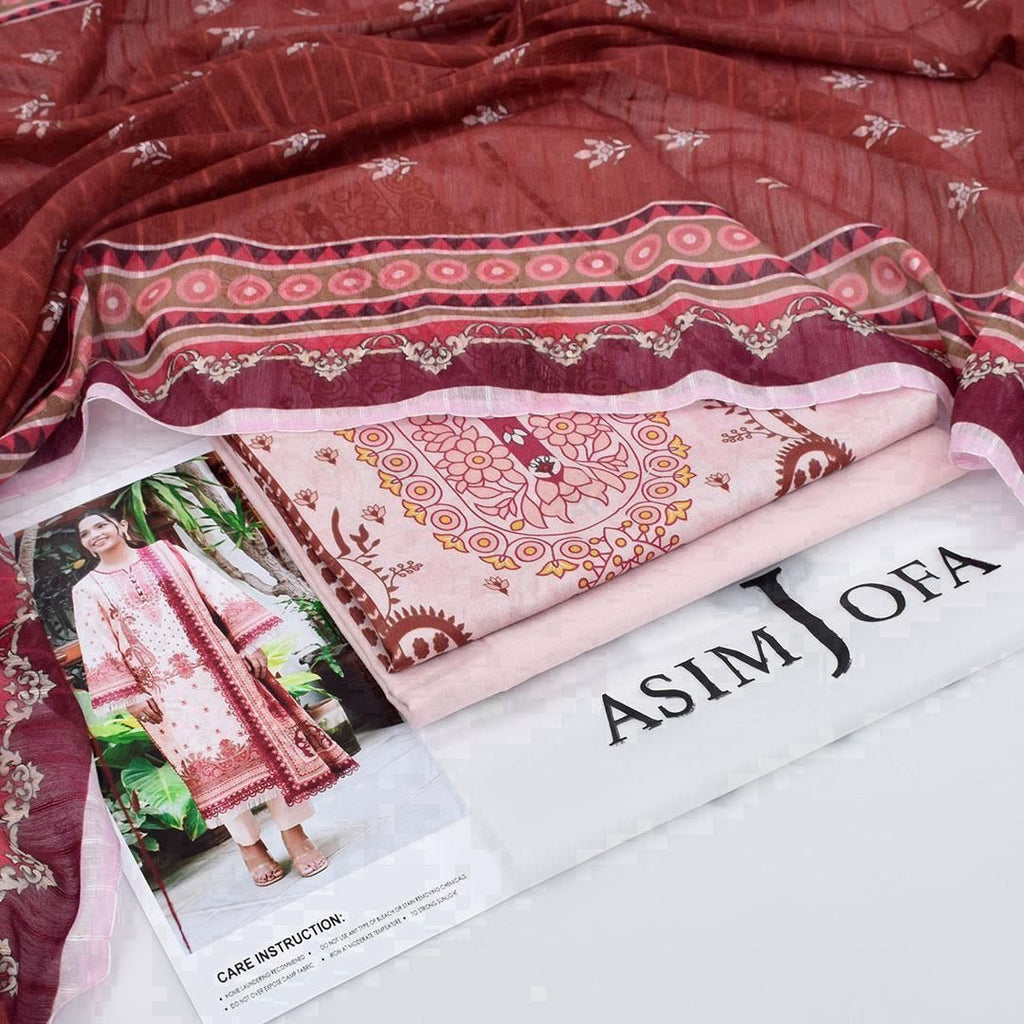 ASIM JOFA SUMMER COLLECTION DIGITAL PRINTED UNSTITCHED LAWN 3 PIECE SUIT