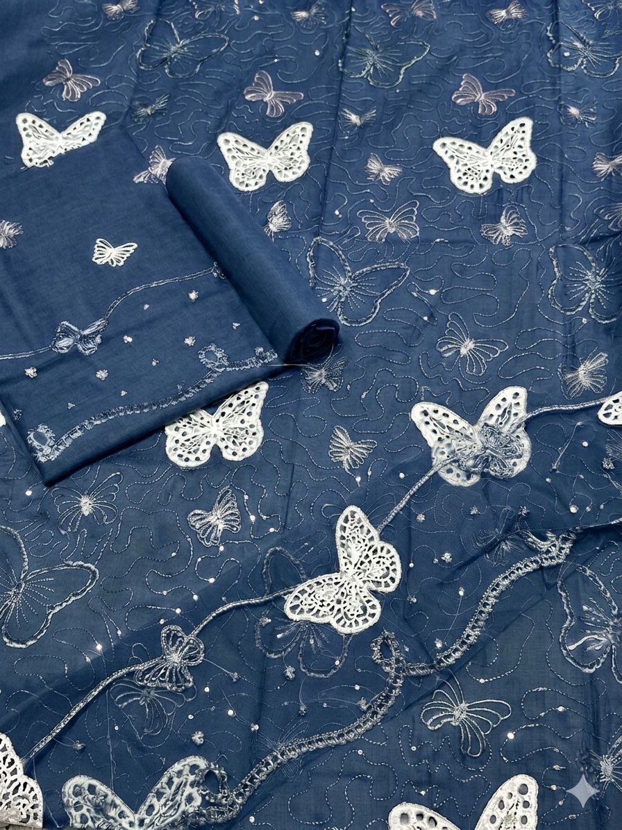 SUMMER COLLECTION EMBROIDERY 2 PIECE SUIT