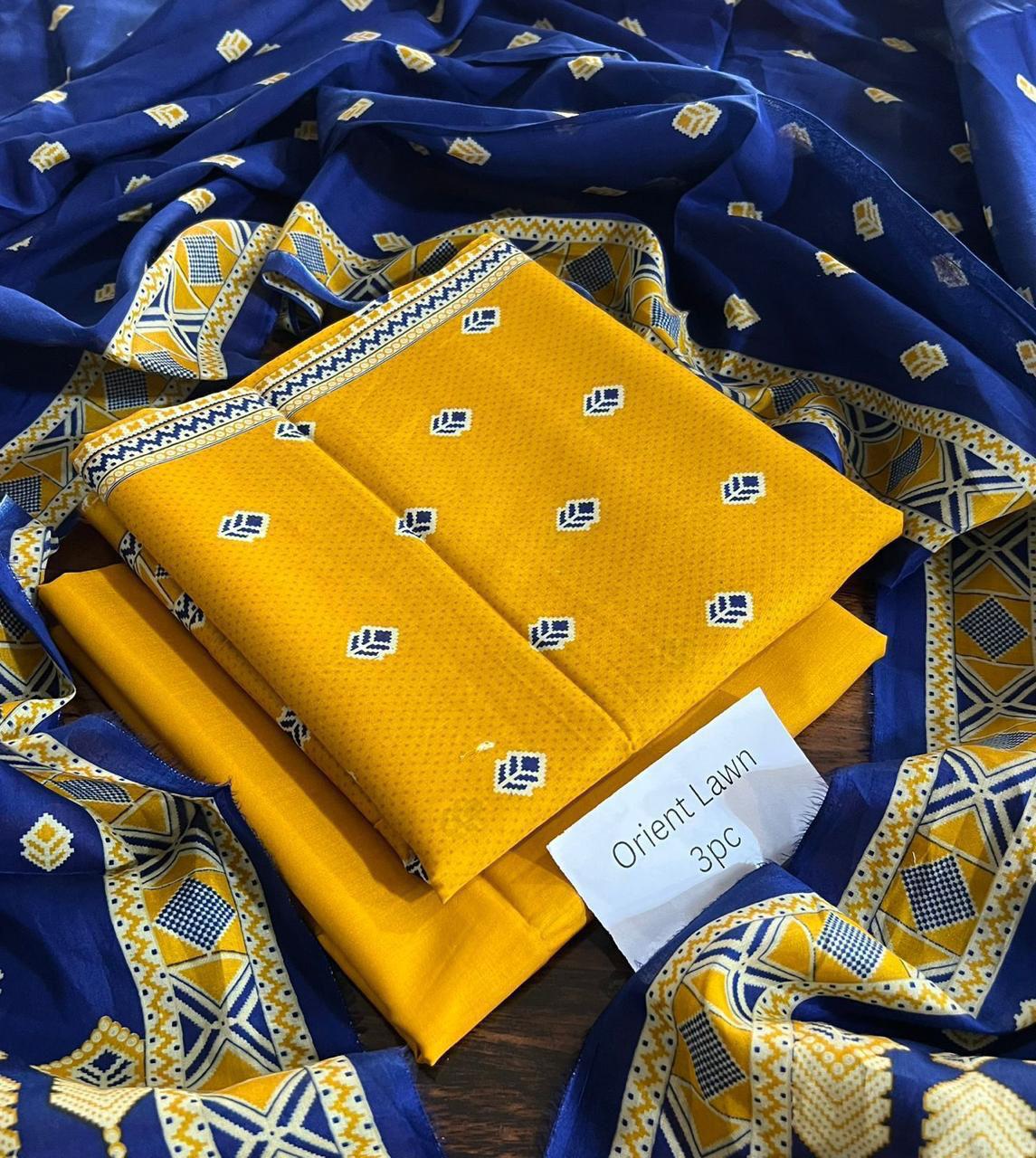 PRINTED UNSTITCHED LOWN SUIT