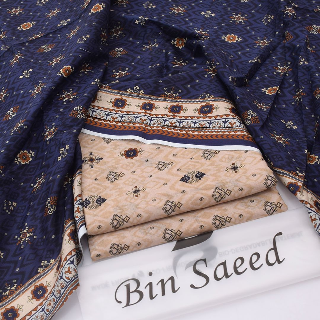 SUMMER COLLECTION DIGITAL PRINTED 3 PIECE LOWN SUIT