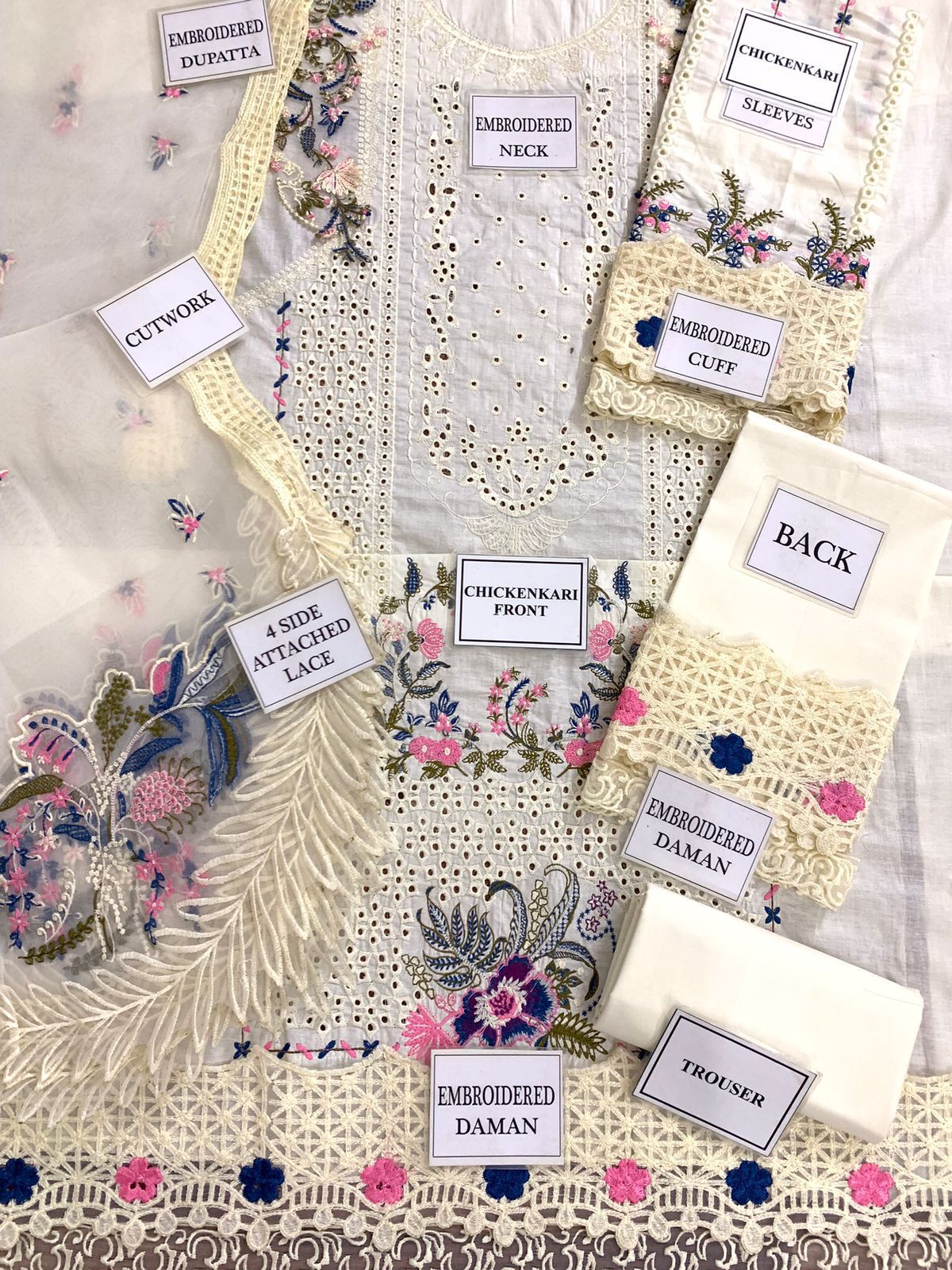 HEAVY EMBROIDERY 3 PIECE UNSTITCHED LOWN SUIT