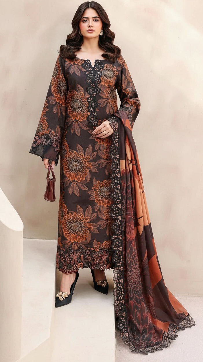 DIGITAL PRINTED LOWN UNSTITCHED SUIT